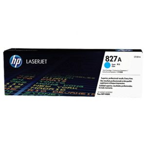 Cartouche de toner Cyan d'origine HP LaserJet 827A (CF301A)