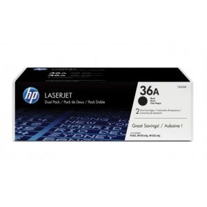 Cartouche de toner HP 36A 2-pack LaserJet Cartridge Noir (CB436AF)