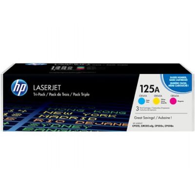 Lot 3 cartouches toner Cyan/Jaune/Magenta LaserJet 125A (CF373AM)