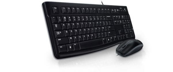 Logitech MK120 USB Kit Clavier et Souris FRA, AZERTY Noir (5099206020474)