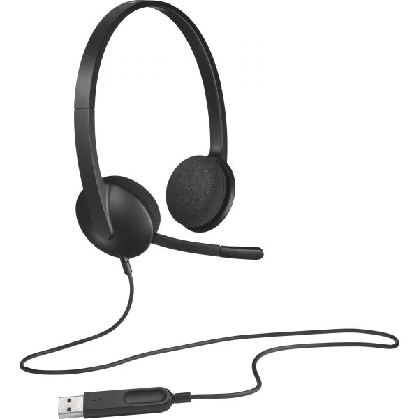 Logitech USB Headset H340 Casque USB pour Windows et Mac - Noir (981-000507)