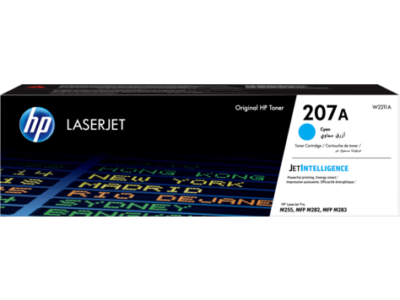 Toner HP LaserJet d'origine HP 207A Cyan (W2211A)