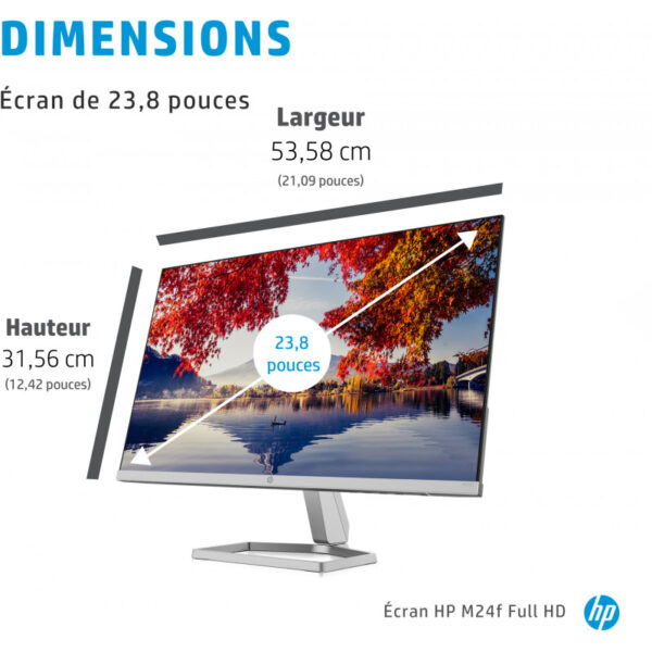 Écran 23,8" Full HD HP M24f (2D9K0AS) – Image 9