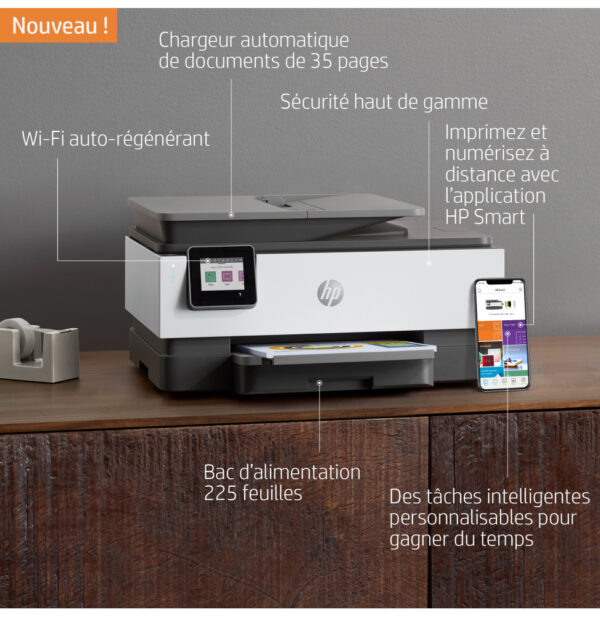 Imprimante multifonction Jet d’encre HP OfficeJet Pro 8023 (1KR64B) – Image 3