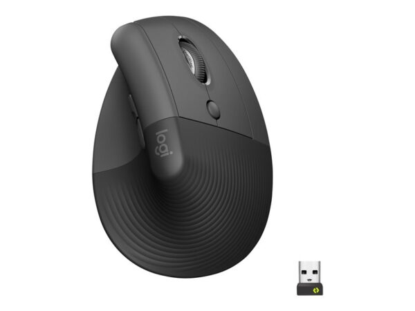 Logitech Lift for Business - souris verticale - Bluetooth, 2.4 GHz - graphite (7301605)