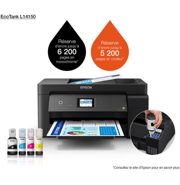 Epson EcoTank L14150 Imprimante A3+ multifonction à réservoirs rechargeables (C11CH96403) – Image 2