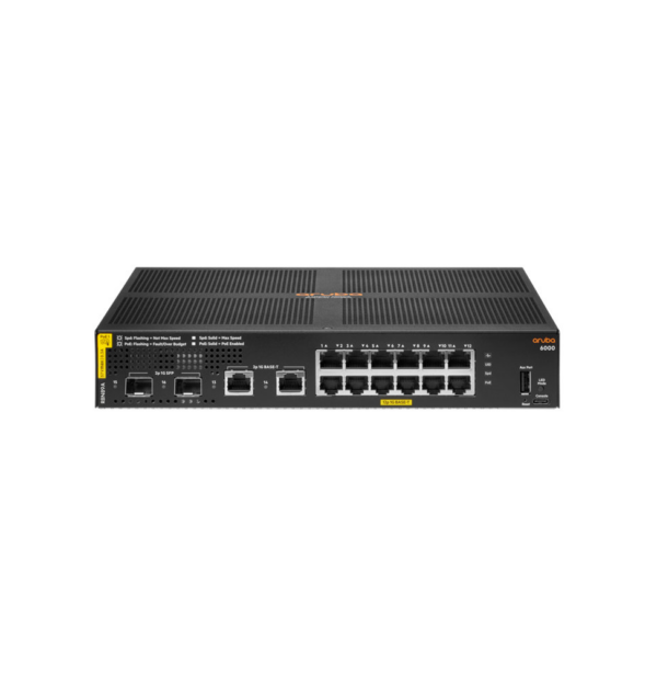 Switch Aruba 6000 12G Classe 4 PoE 2G/2SFP 139 W (R8N89A)