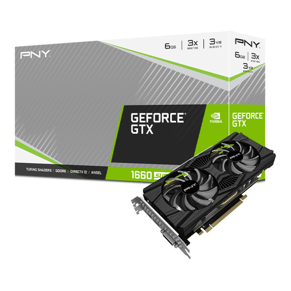 PNY GeForce GTX 1660 SUPER DUAL Fan 6GB GDDR6 (VCG16606SDFPPB)