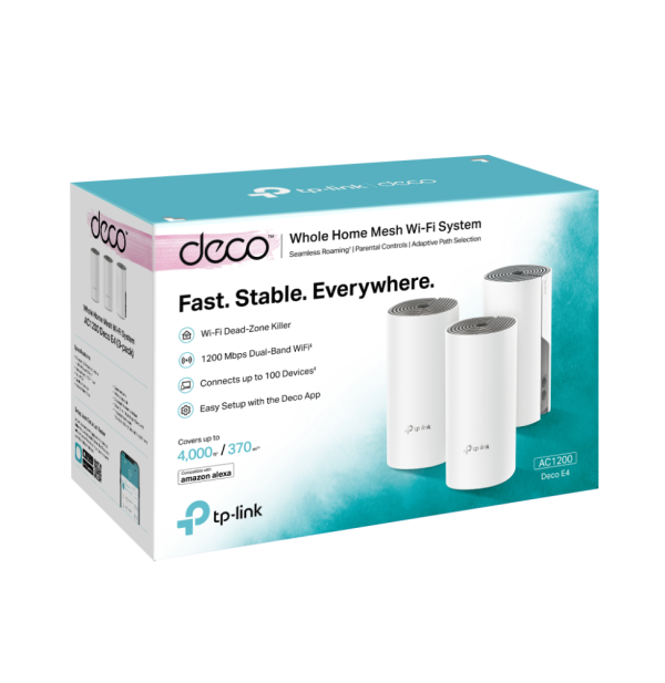 Système WiFi Mesh TP-Link Deco E4 AC1200 pour toute la maison 3 packs (DECOE4_3-PACK) – Image 5