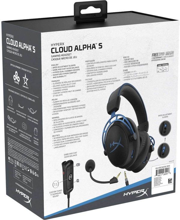 Casque-micro HyperX Cloud Alpha S HX-HSCAS-BL/WW - Jack 3,5 mm / USB (4P5L3AA) – Image 9