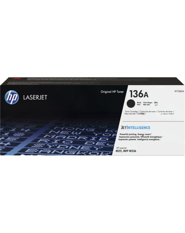 Cartouche de toner noir originale HP 136A LaserJet (W1360A) – Image 3