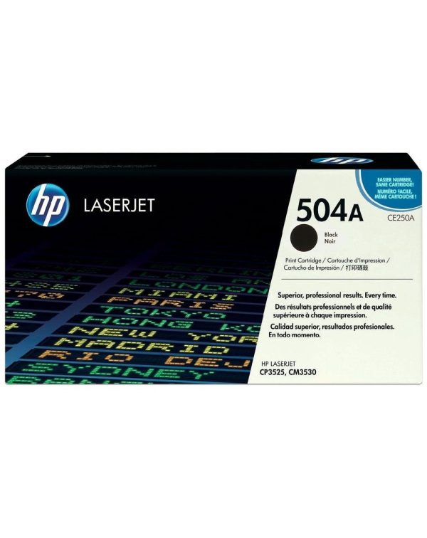 HP 504A toner LaserJet noir authentique (CE250A) – Image 3