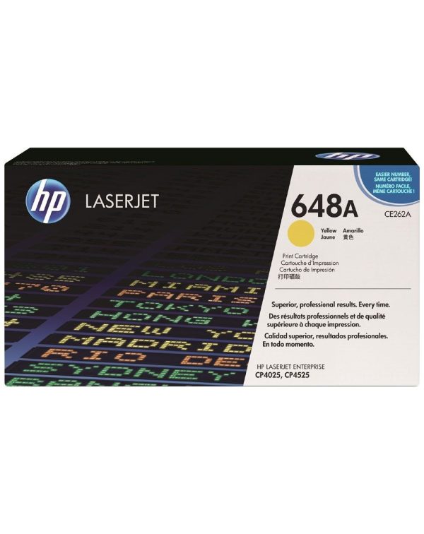 HP 648A toner LaserJet jaune authentique (CE262A)