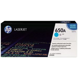 HP 650A toner LaserJet cyan authentique (CE271A)