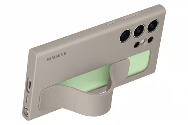 SAMSUNG Cover S24 Ultra Standing grip case Taupe