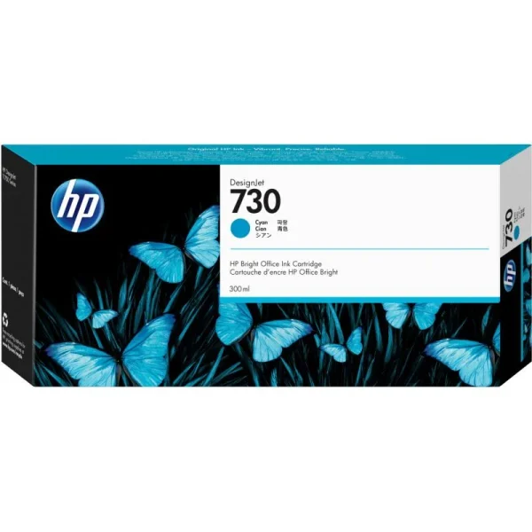 HP 730 Cyan - Cartouche d'encre HP
  d'origine (P2V68A)