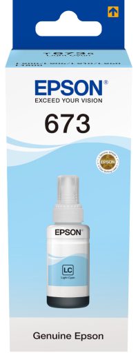 Epson 673 LC (T6735) Cyan Clair -
  Bouteille d'encre Epson d'origine (C13T67354A)