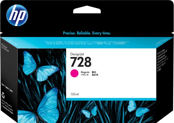HP 728 Magenta - Cartouche d'encre HP
  d'origine (F9J66A)