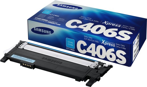 Cartouche de toner Samsung CLT-C406S -
  Cyan (ST986A)