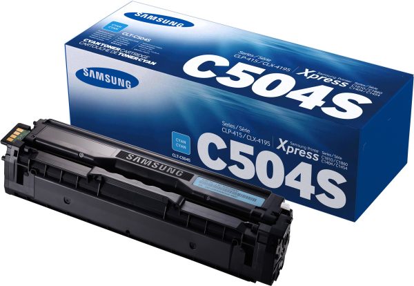 Cartouche de toner Samsung CLT-C504S -
  Cyan (SU027A)