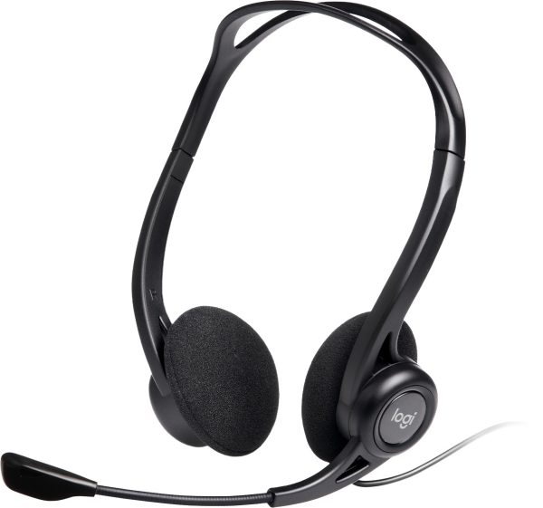 Casque Logitech 960 pour ordinateur avec
  microphone anti-parasite - USB (981-000100)