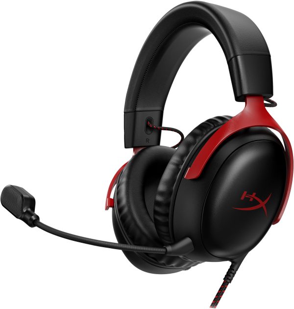 Casque Gamer avec fil HyperX
  Cloud III – Noir & Rouge (727A9AA)