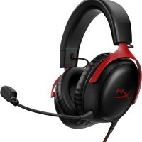 Casque Gamer avec fil HyperX
  Cloud III – Noir & Rouge (727A9AA)