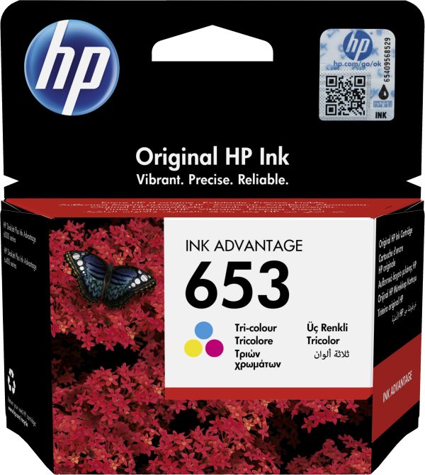 HP 653 Couleur - Cartouche d'encre HP
  d'origine Ink Advantage (3YM74AE)