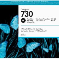 HP 730 Noir Photo - Cartouche d'encre HP
  d'origine (P2V73A)