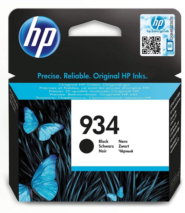 HP 934 Noir - Cartouche d'encre HP
  d'origine (C2P19AE)