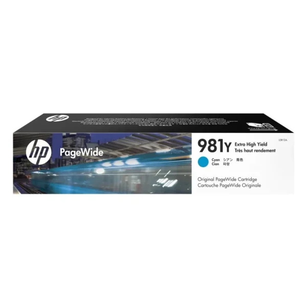 HP 981Y Cyan - Cartouche PageWide très
  haut rendement HP d'origine (L0R13A)