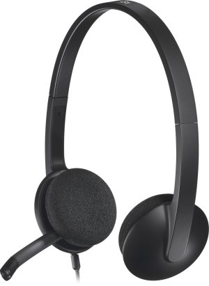 Casque Logitech H340 pour PC avec
  microphone anti-parasite - USB (981-000475)