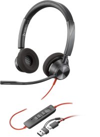 POLY Micro-casque Blackwire 3320 stéréo
  USB-C + adaptateur USB-C/A (8X219AA)