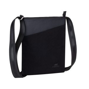 RIVACASE 8509 black Canvas Crossbody bag 8" / 12