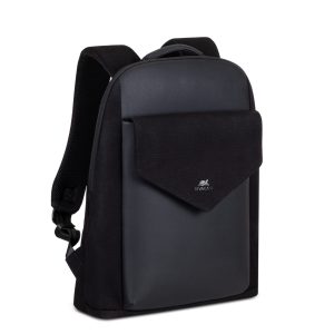 RIVACASE 8524 black Canvas Urban backpack / 6