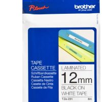Cassette à ruban Brother TZe-231 - Noir sur blanc, 12 mm de large / 8 m de long