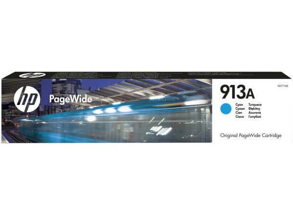 HP 913A Cyan - Cartouche PageWide HP
  d'origine (F6T77AE)