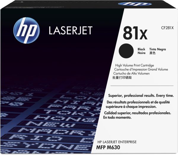 HP 81X Noir (CF281X) - Toner grande
capacité HP LaserJet d'origine