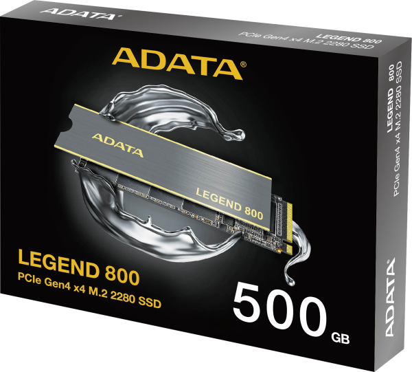 Disque Dur interne SSD ADATA
LEGEND 800 GOLD PCIe Gen4 x4 M.2 2280 - 500 Go (ALEG-800-500GCS) – Image 2