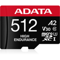Carte mémoire ADATA 512 Go microSDXC/SDHC UHS-I haute endurance (AUSDX512GUI3V30SHA2-)