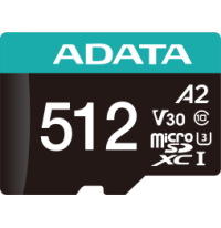 Carte mémoire ADATA Premier Pro 512 Go microSDXC/SDHC UHS-I U3 V30 (AUSDX512GUI3V30SA2-R)