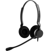 Casque-micro stéréo Jabra BIZ 2300 Duo Anti-Bruit + Cordon Jabra GN 1216 pour Avaya type: QD (2309-820-104 + 88001-03)