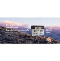 Carte microSD Lexar Professional SILVER PLUS microSDXC UHS-I 128 Go 205MB/s (LMSSIPL128G-BNANG)